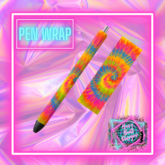 UV DTF Pen Wrap- Tie Dye