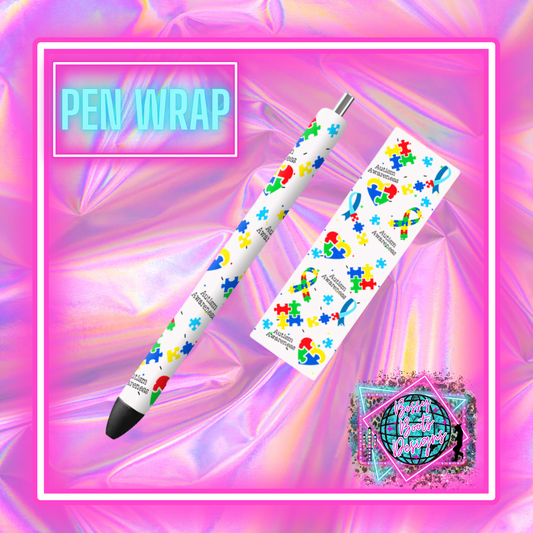 UV DTF Pen Wrap- Autism Awareness