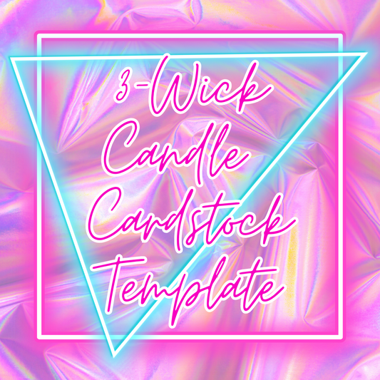 3 Wick Candle Cardstock Template
