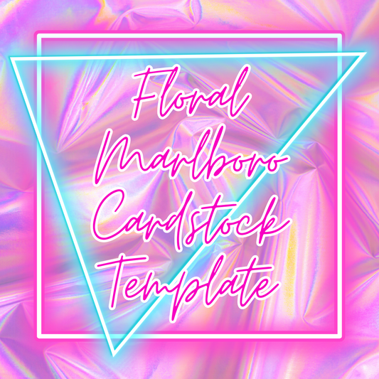 Floral Marlboro Cardstock Template