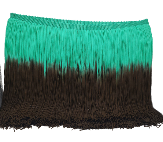 Turquoise Brown Ombre Fringe