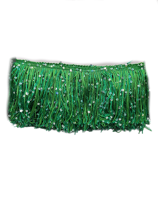 Green & Silver Sequin Fringe