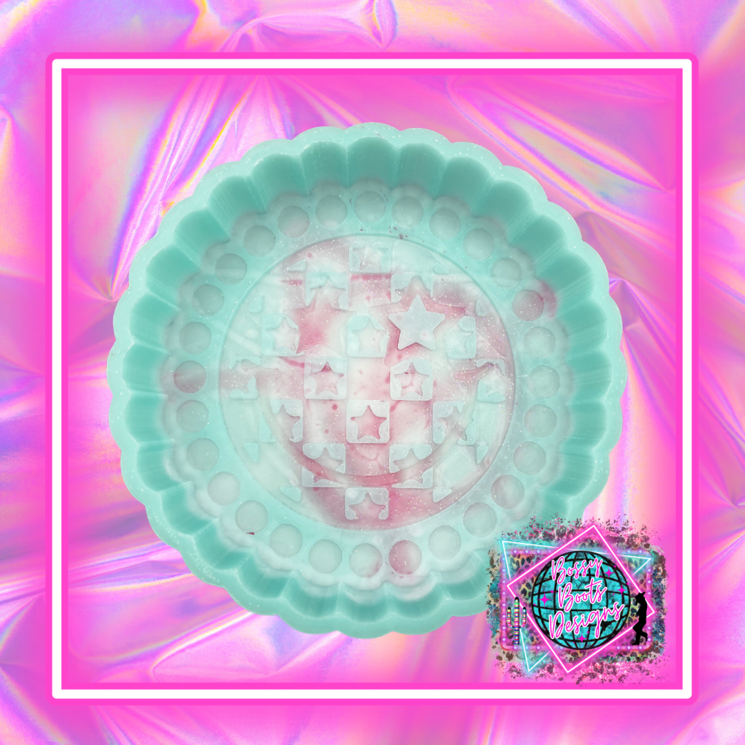 Jeweled Checkered Star Smiley