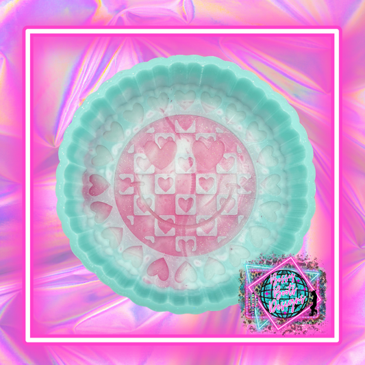 Jeweled Checkered All Hearts Smiley
