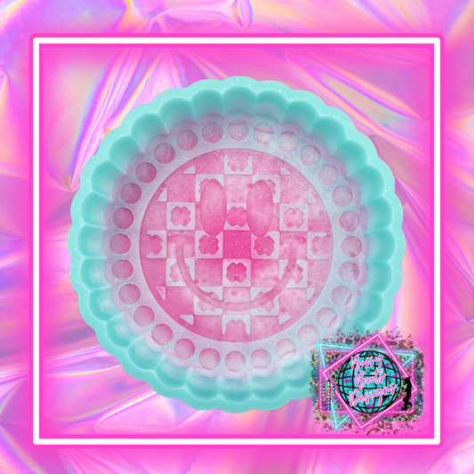 Jeweled Checkered Clover Smiley