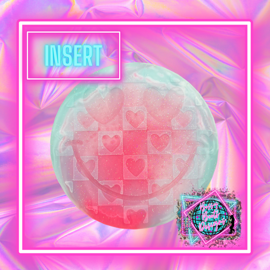 Checkered Hearts Smiley Insert