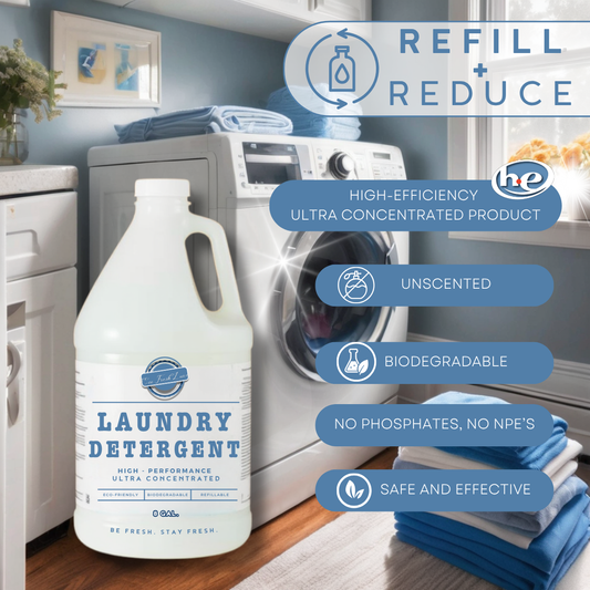 Laundry Detergent Liquid – Unscented, Biodegradable, HE Compatible~