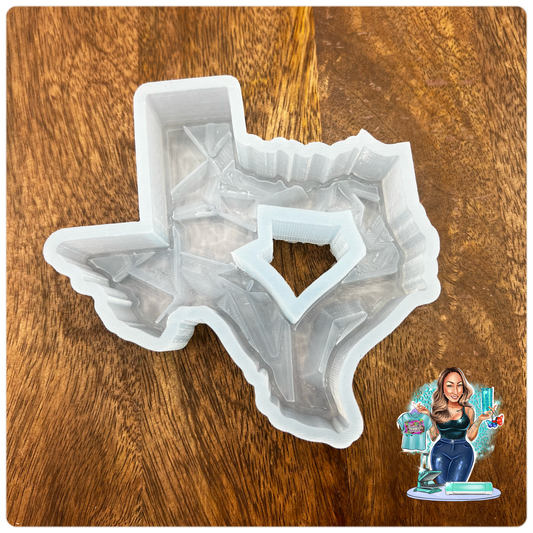 Hollow 3D Crystal Geode Texas