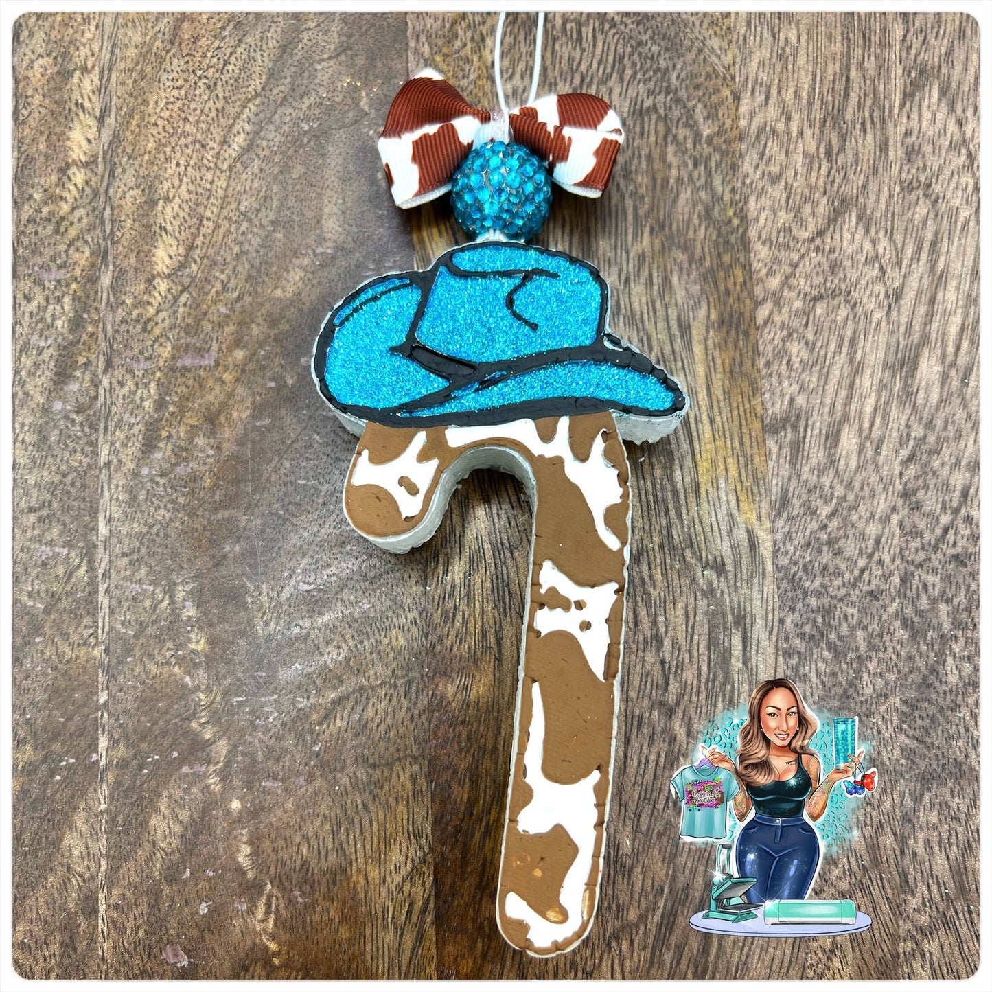 Cow Print Candy Cane