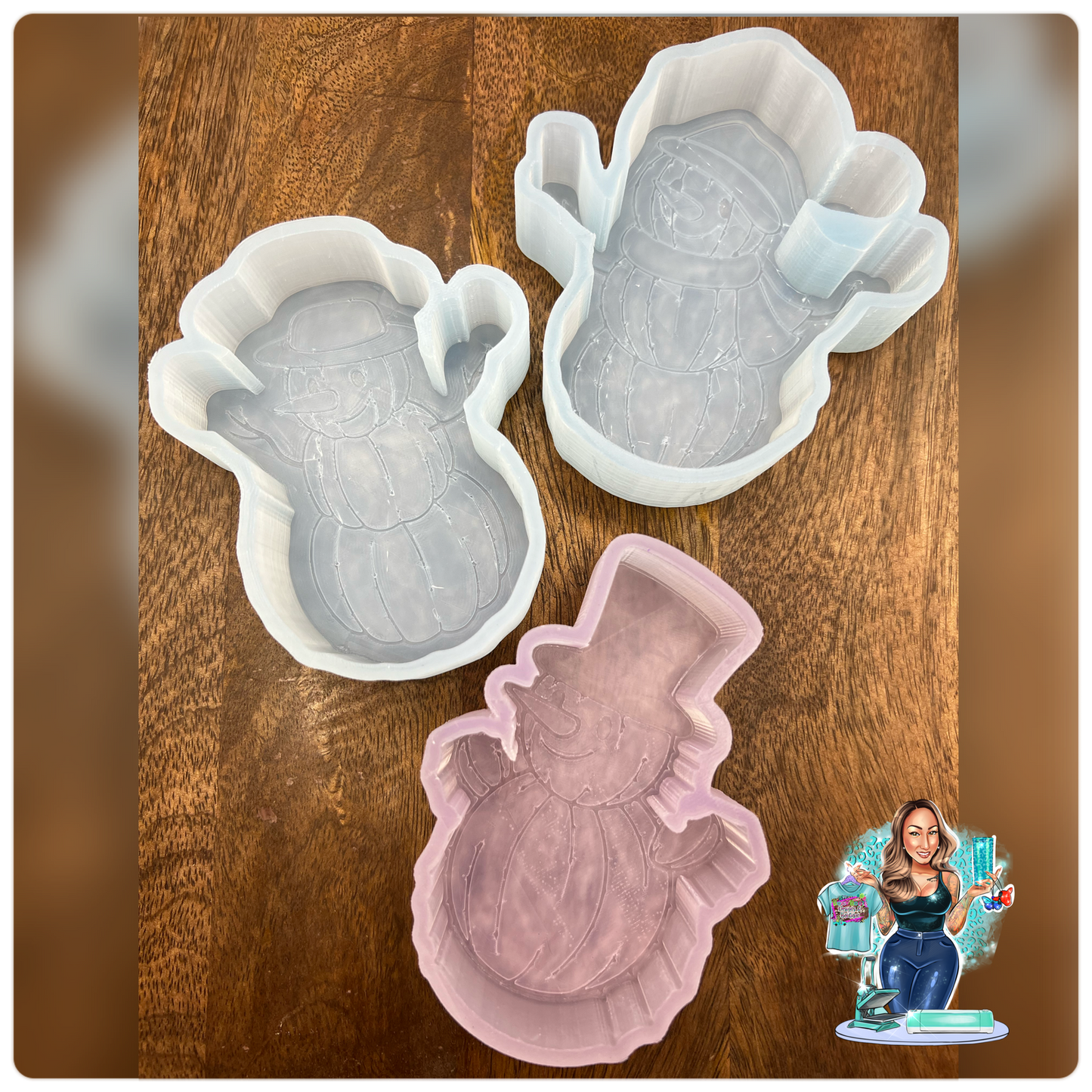 Santa Hat Cactus Snowman