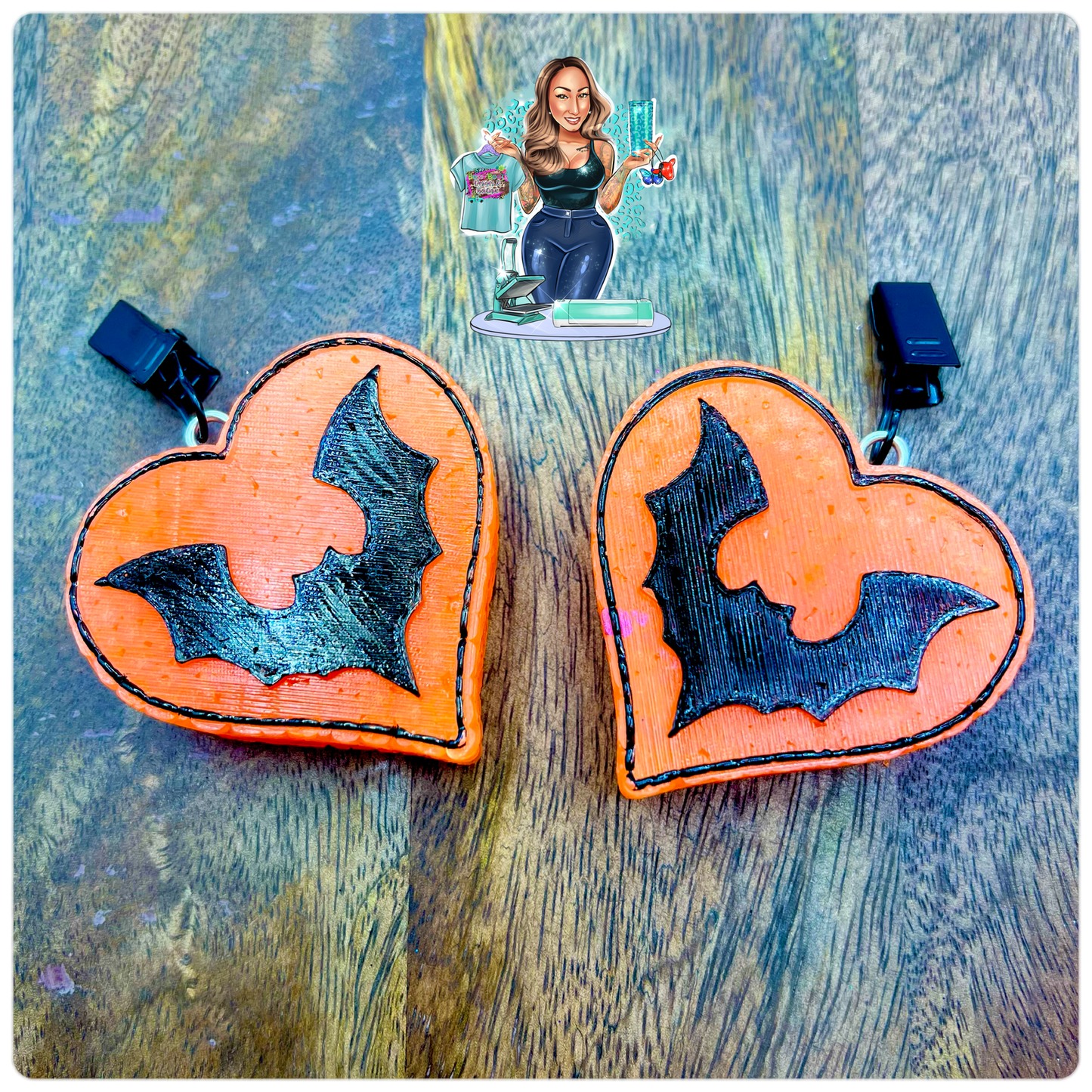 Bat Heart Vent Clips