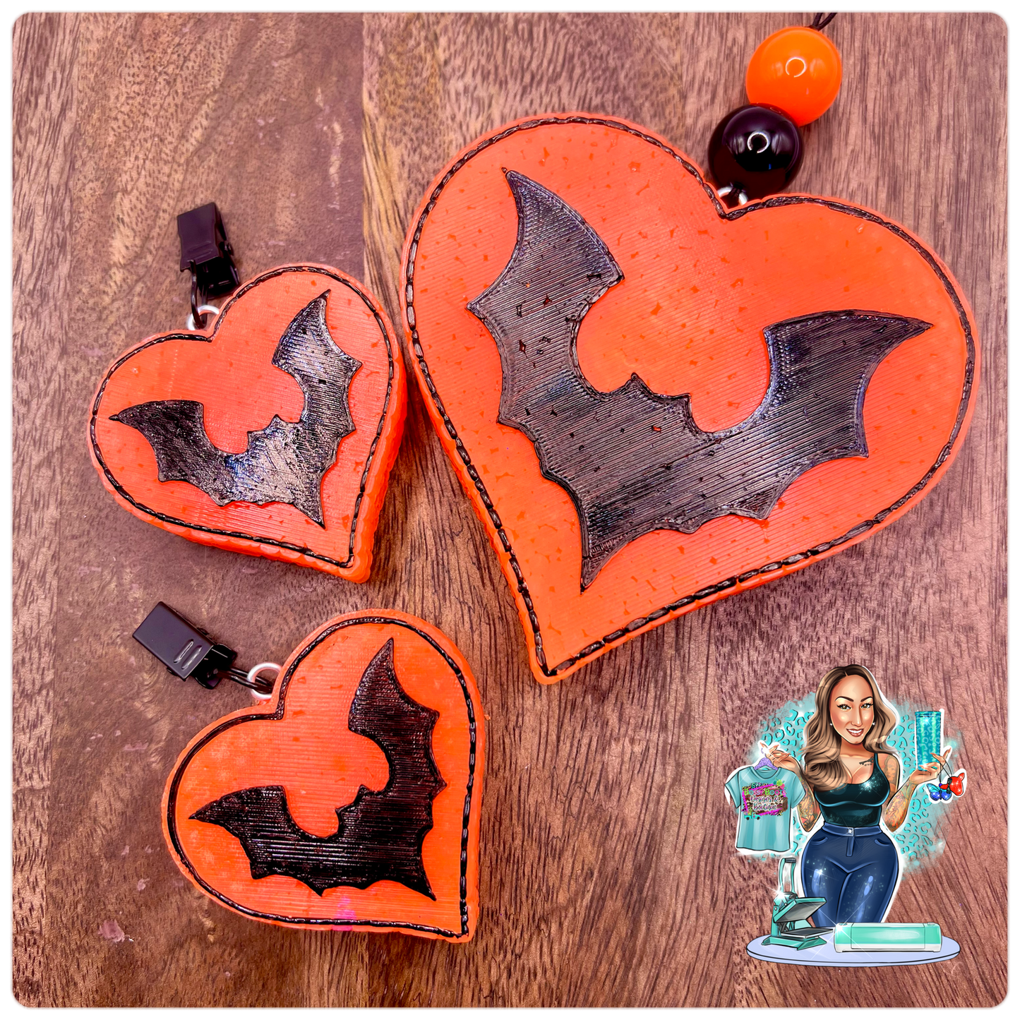 Bat Heart Vent Clips