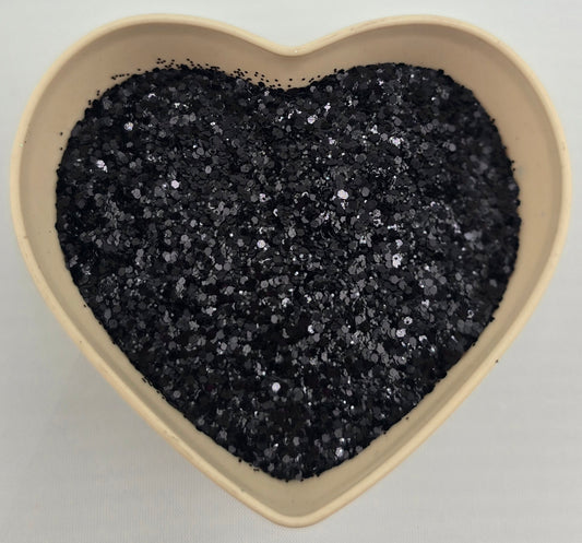 Midnight Black Mini Chunky Mix Glitter