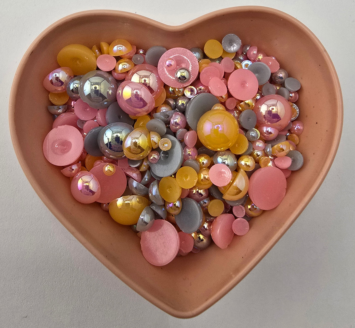 Peach Champagne Half Pearl Mix