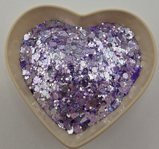 Neon Purple Diamonds Chunky Mix Glitter