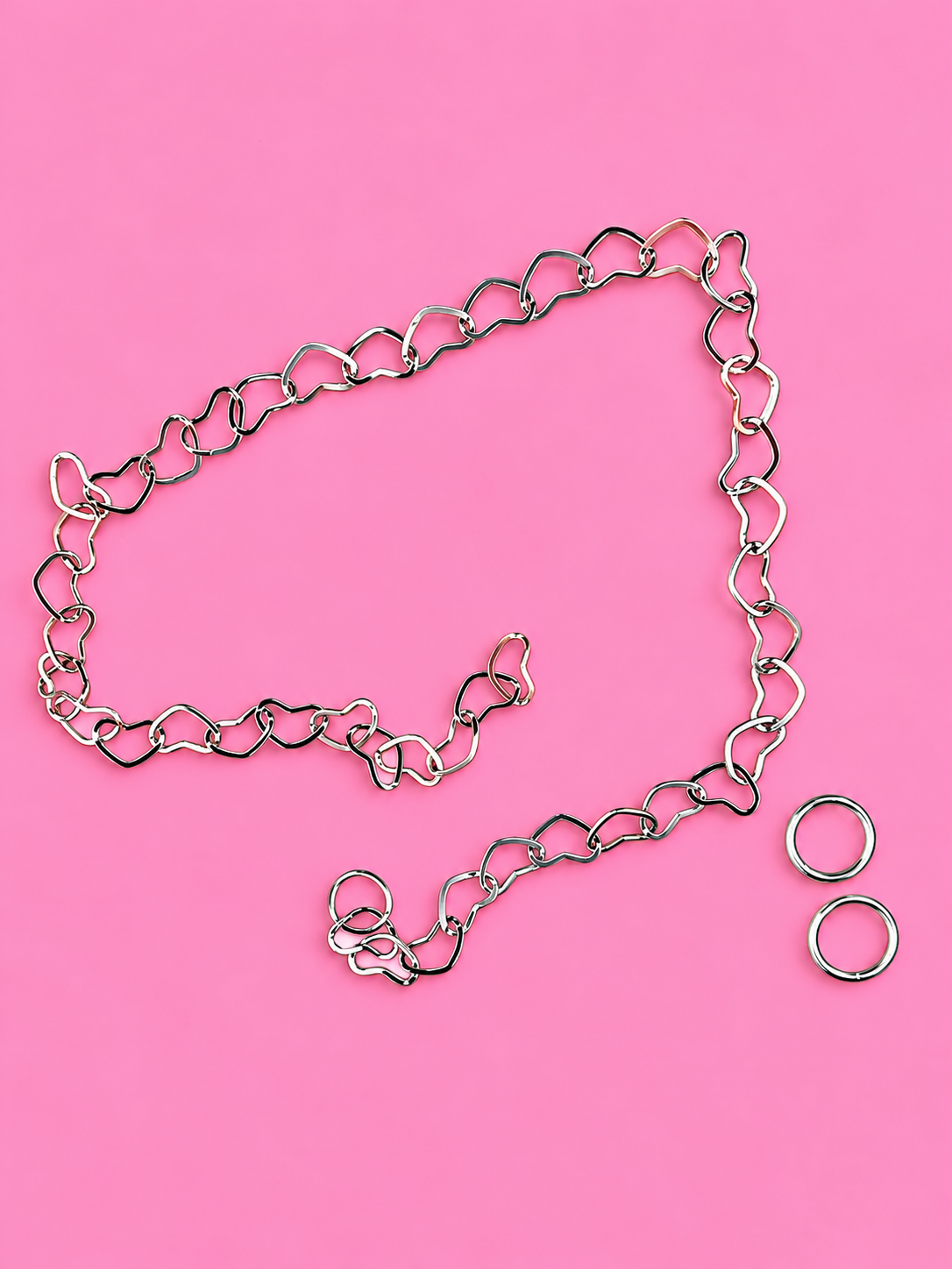 Car Charm Heart Chain w/Jump Rings