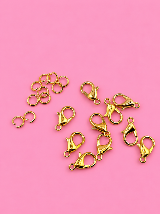 10 Lobster Claws w/Jump Rings