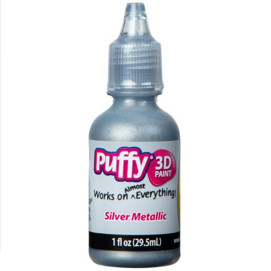 Puffy 3D Paint Metallic Silver 1 oz Clearance
