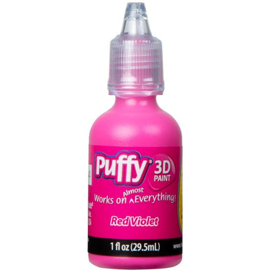 Puffy 3D Paint Shiny Red Violet 1 oz Clearance