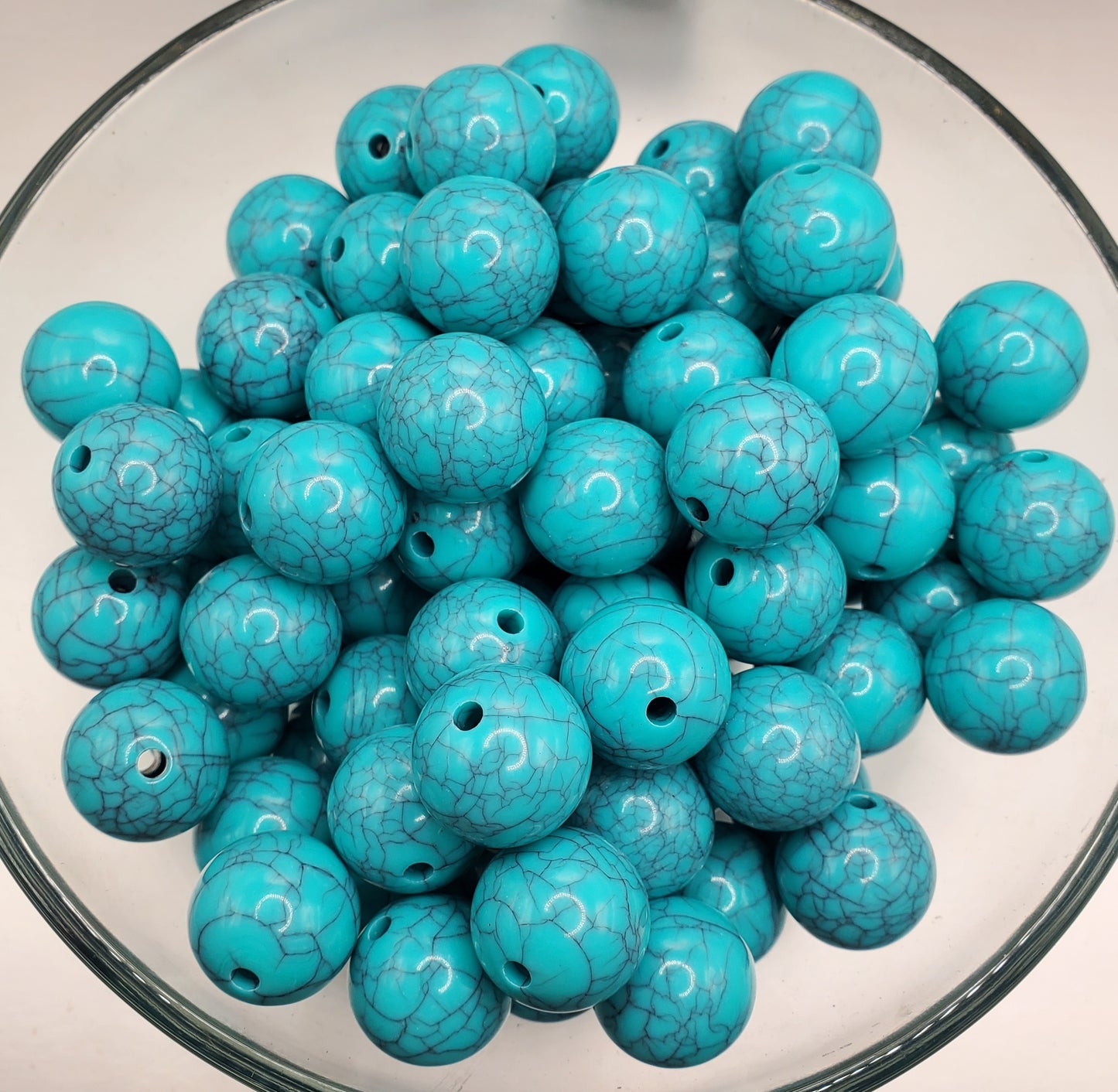 Turquoise Stone 20mm Bubblegum Beads
