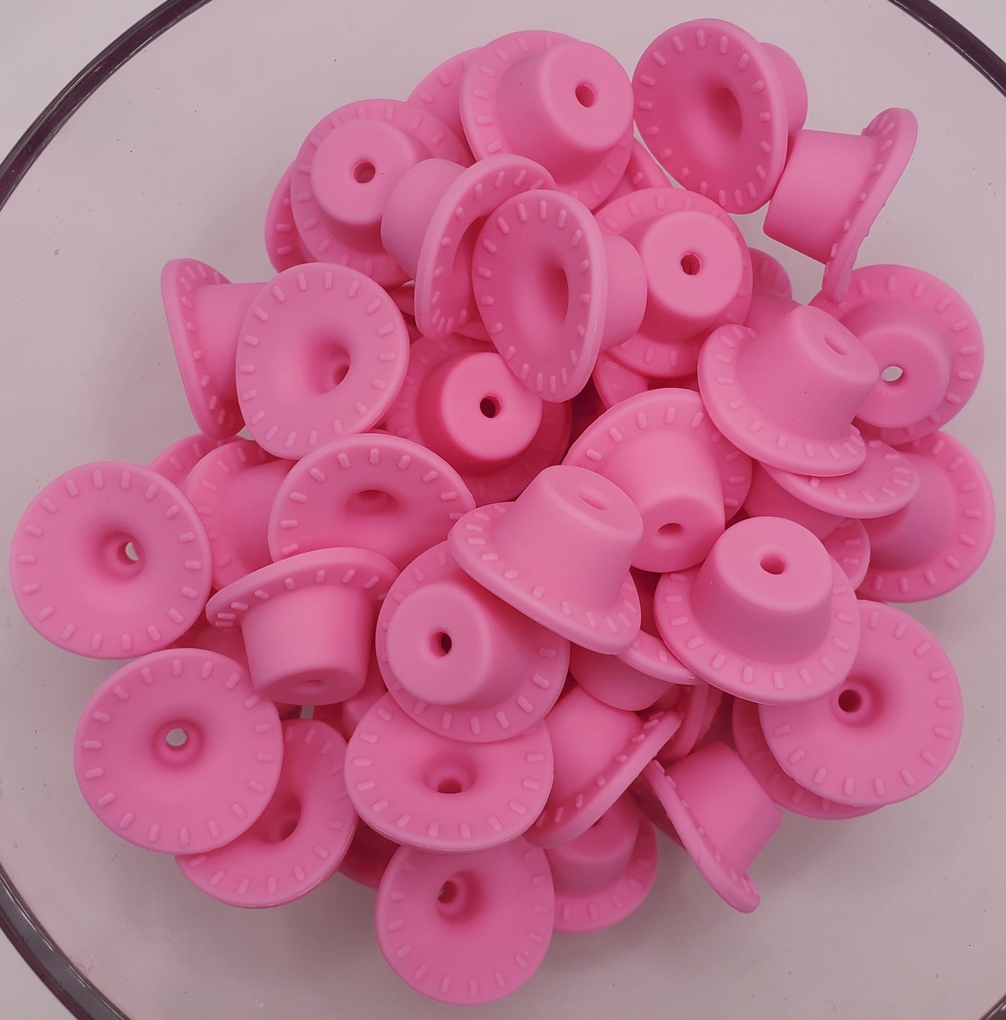 Pink Cowboy Hat 25.5mm Silicone Beads