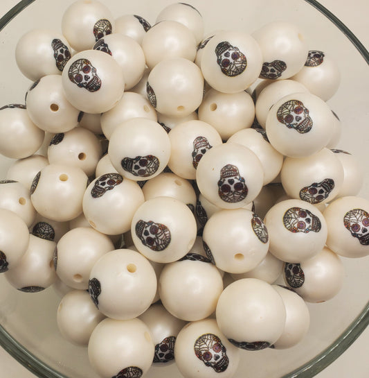 Skull 20mm Bubblegum Beads