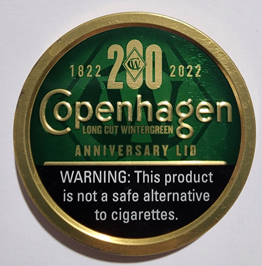 Copenhagen Long Cut Wintergreen 20th Anniversary Lid