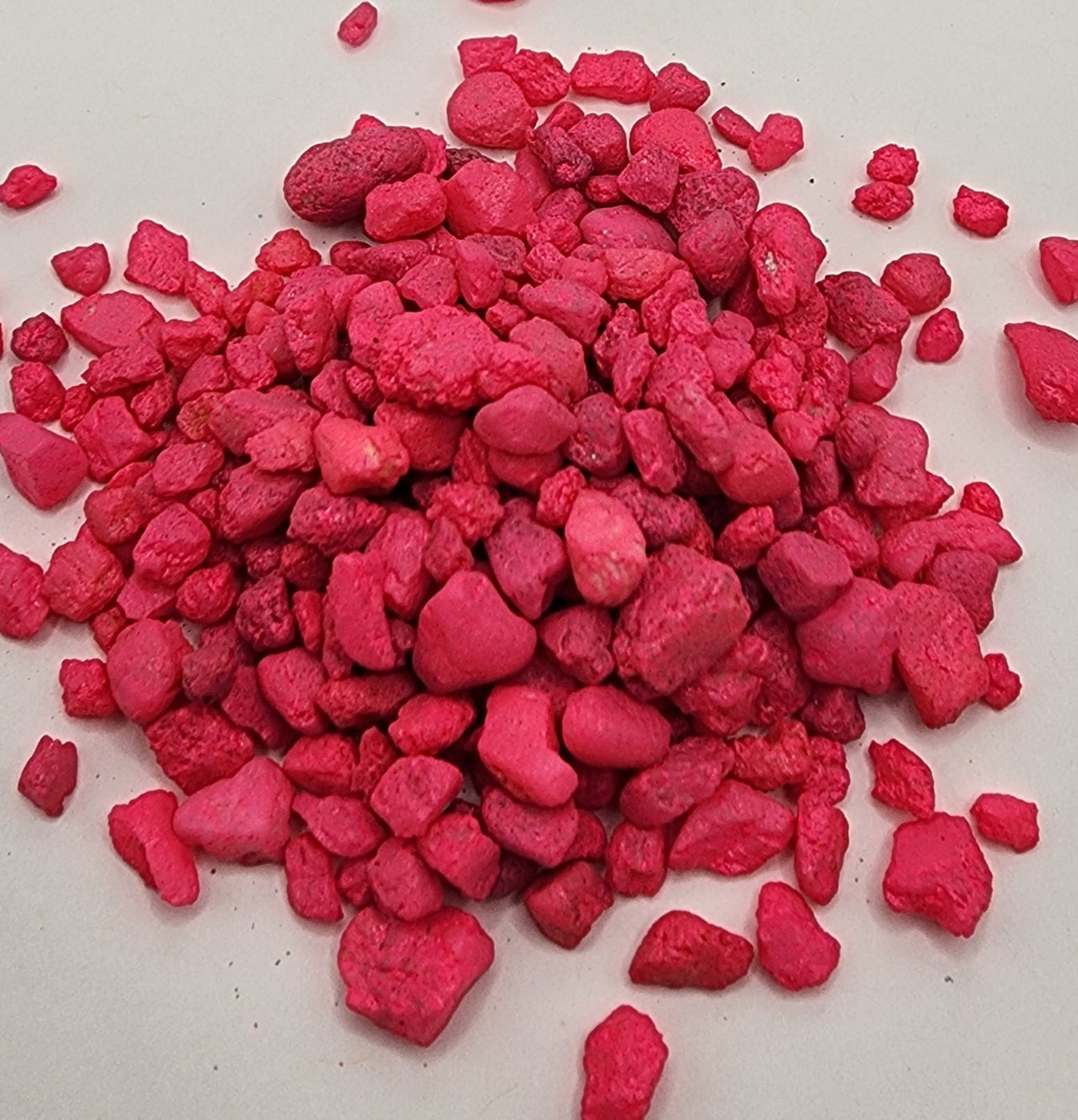 Neon Pink Dyed Stones Cured Aroma Beads