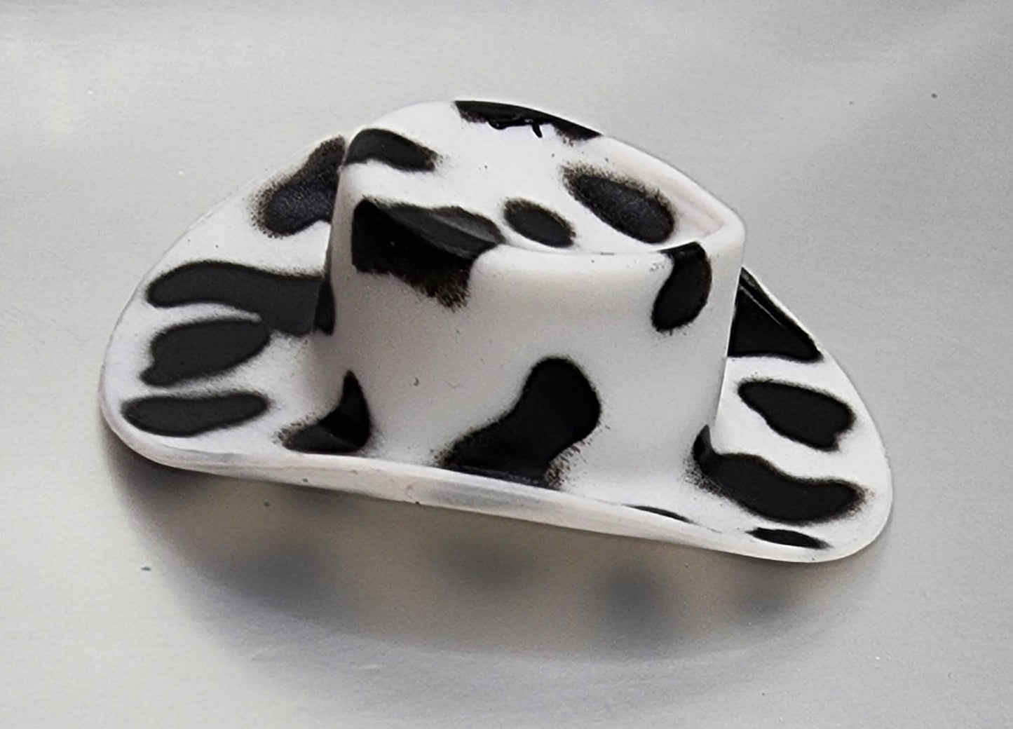 Black Cowprint Mini Cowboy Hat