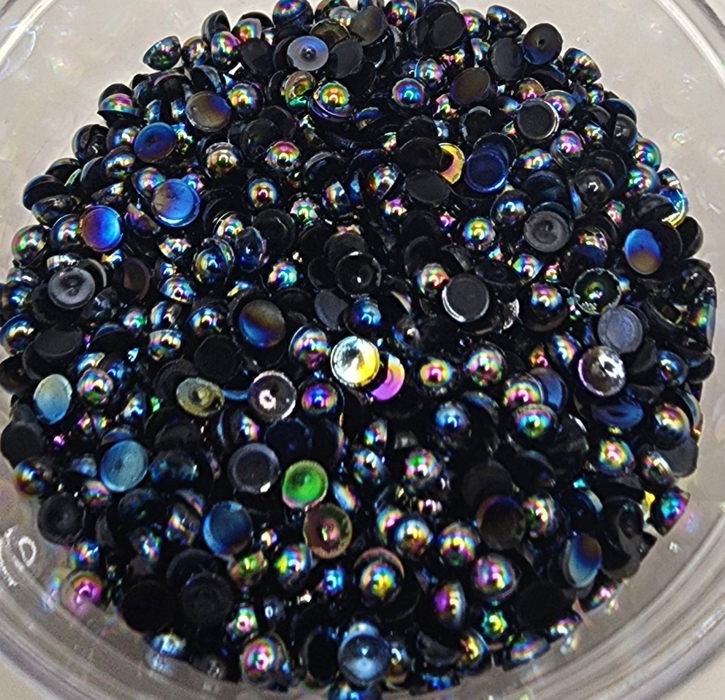 Black AB Half Pearl 3mm