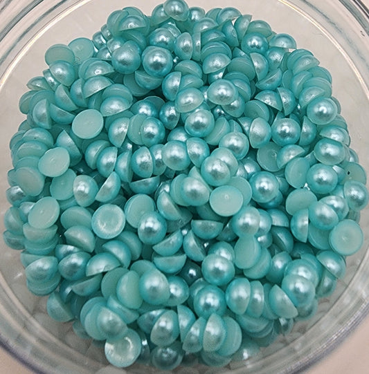 Aquamarine Half Pearl 4mm