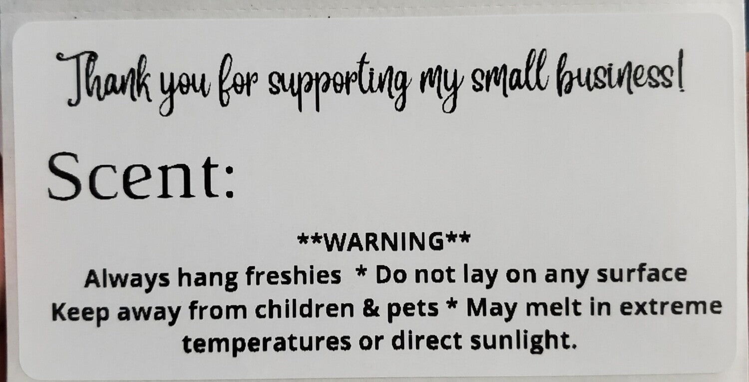 Single Scent/Warning label