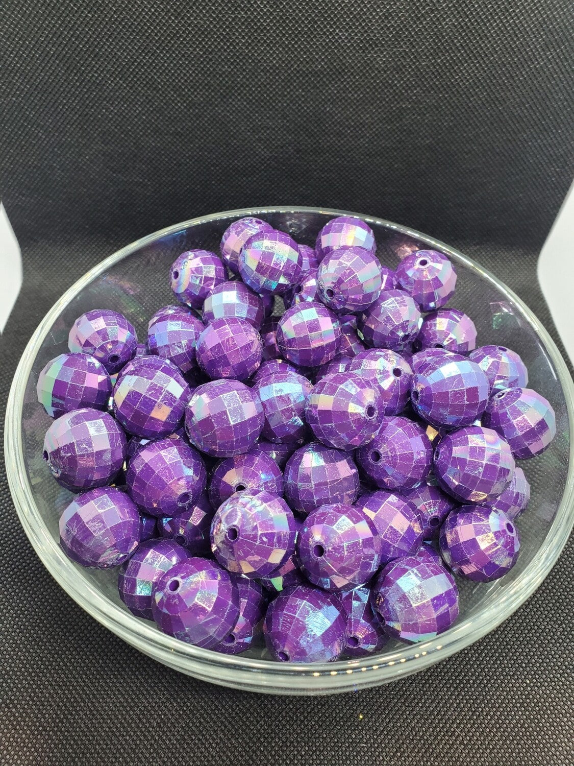 Purple Disco 20mm Bubblegum Beads