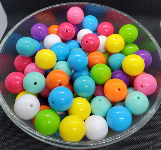 Confetti Mix 20mm Bubblegum Beads