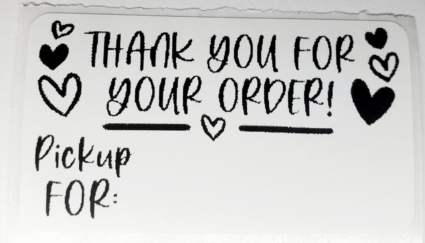 Thank You for Your Order Pickup Stickers
