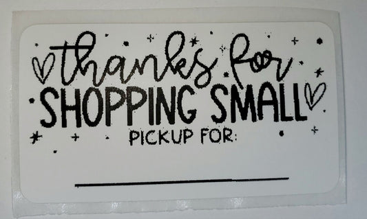 Thanks For Shopping Small Pickup Stickers