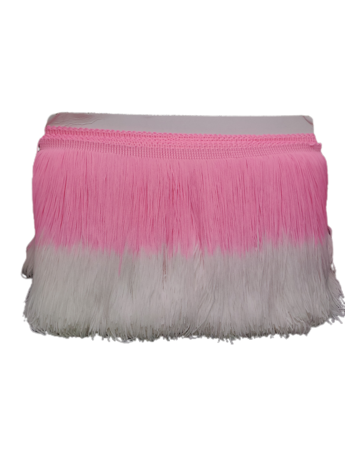 Pink White Ombre Fringe