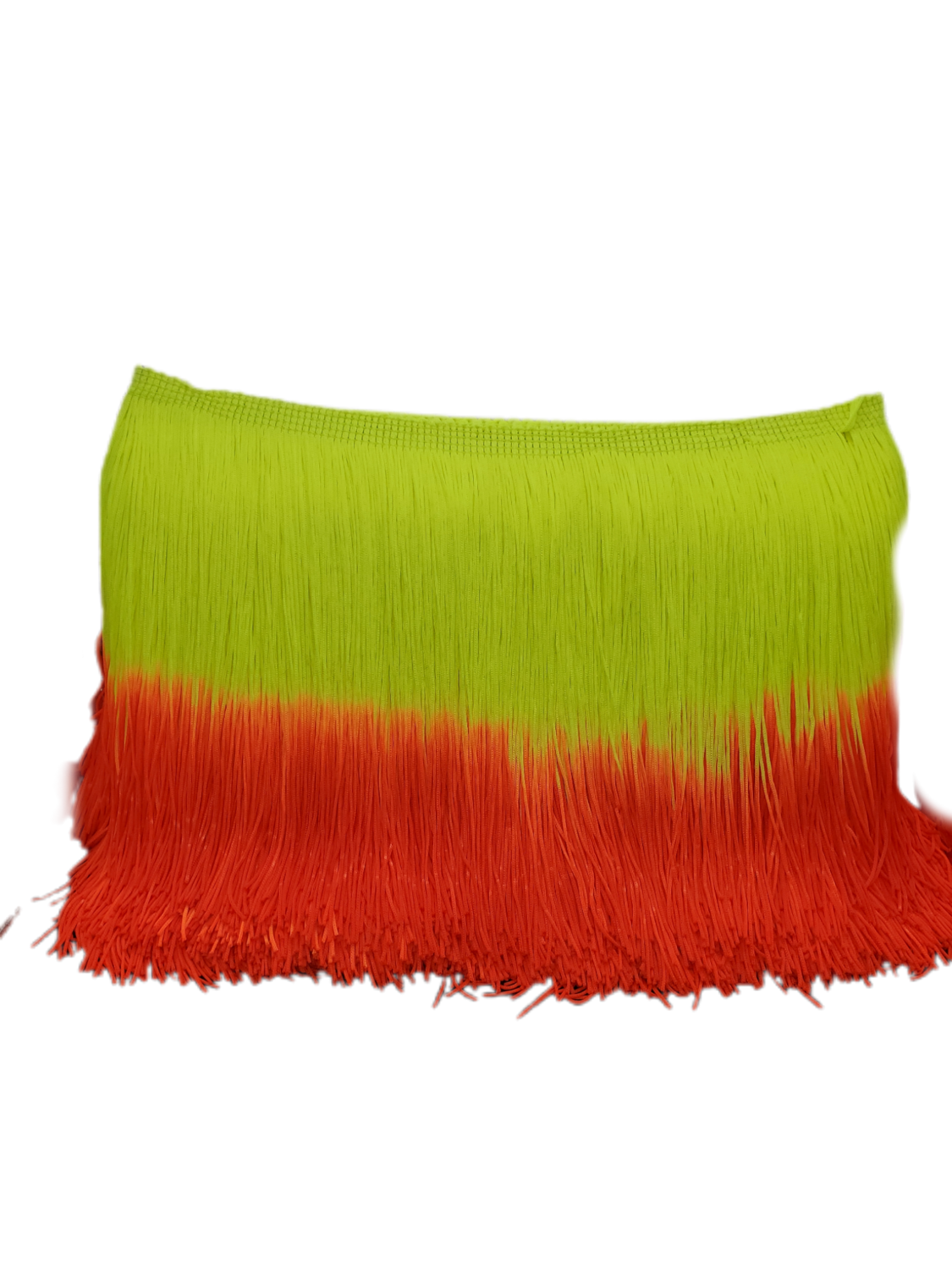 Neon Yellow Orange Ombre Fringe