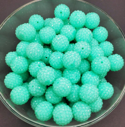 Tiffany Rhinestone 20mm Bubblegum Beads