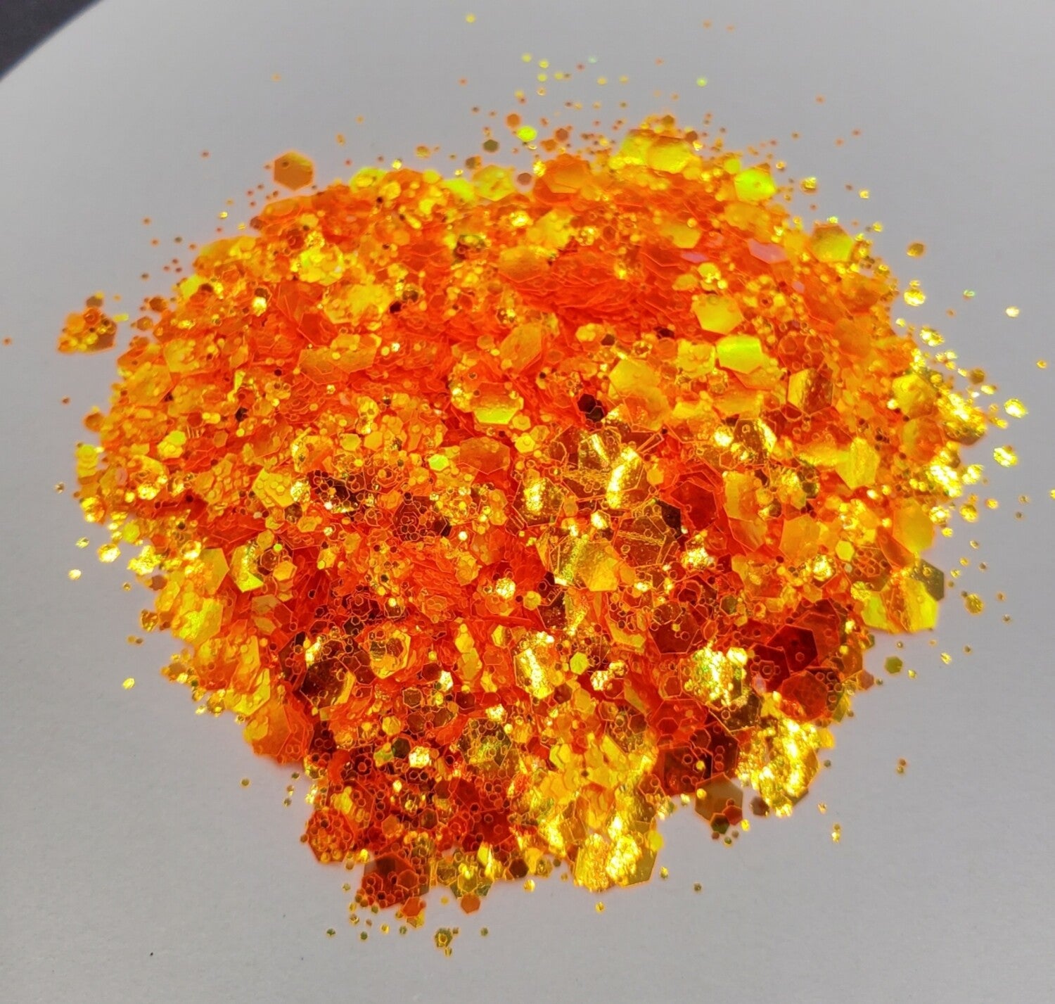 Highlighter Orange Glitter