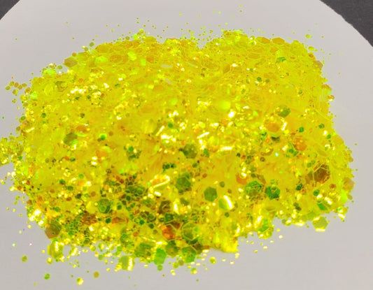 Highlighter Yellow Glitter