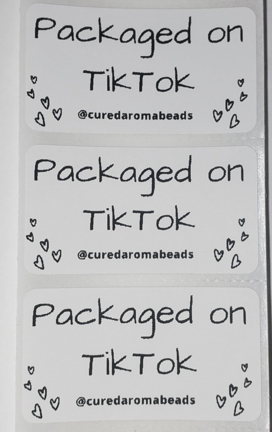 Packaged on Tiktok Labels