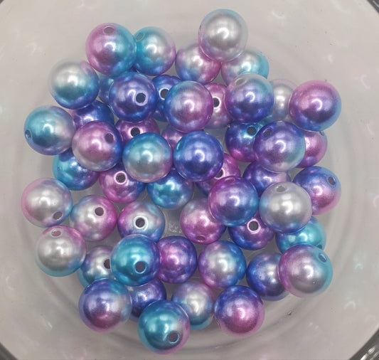 Unicorn Ombre Pearl 12mm Bubblegum Beads