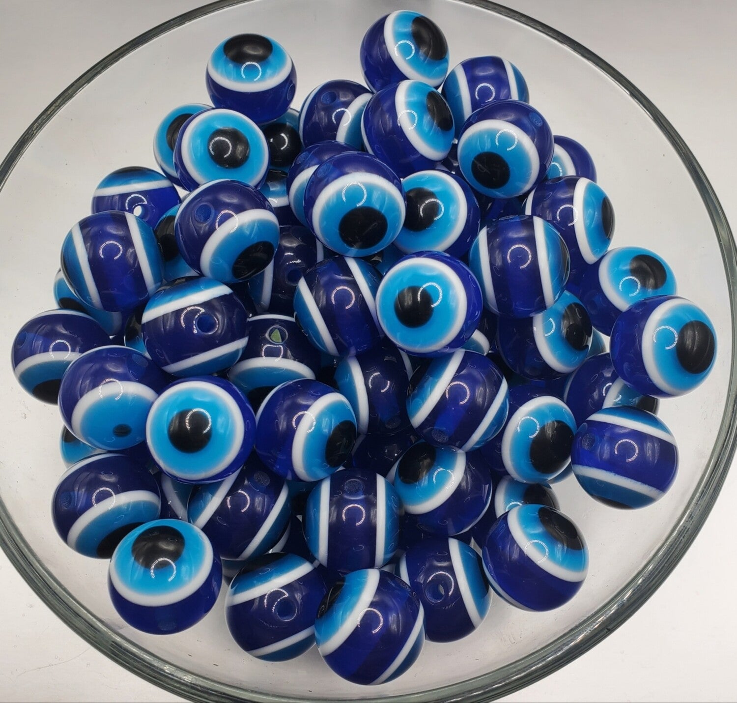 Evil Eye 20mm Bubblegum Beads