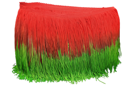 Red Green Ombre Fringe