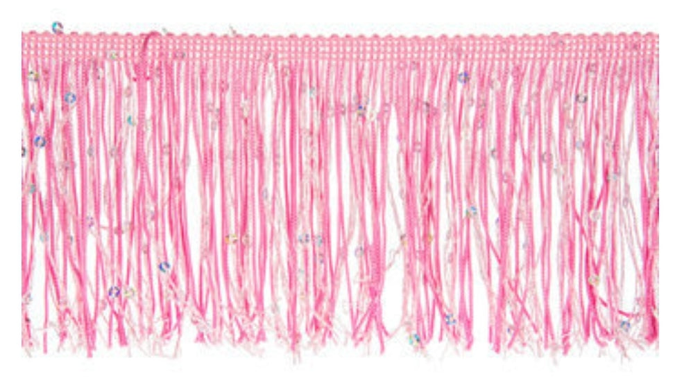 Pink & Silver Sequin Fringe